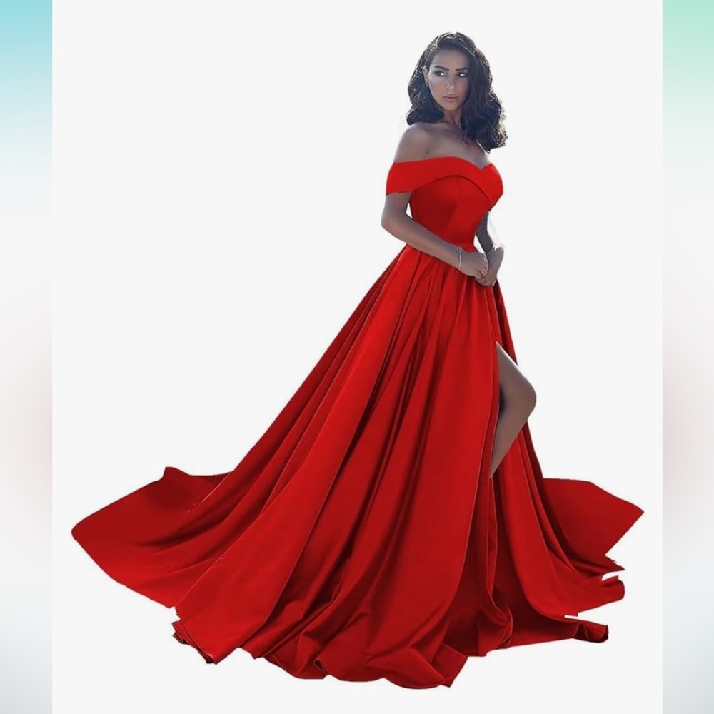 Off the shoulder prom dress